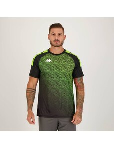 Camisa Kappa Sport Fischel Preta e Verde
