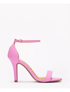 C&A sandália salto alto fino vizzano rosa