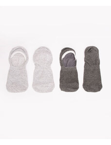 C&A kit de duas meias invisíveis cinza