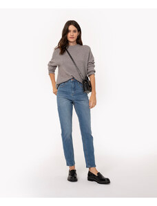 C&A calça jeans mom comfort cintura super alta azul escuro