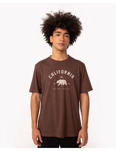 C&A camiseta de algodão califórnia manga curta marrom