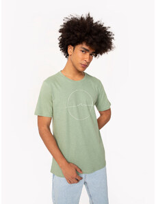 C&A camiseta de algodão onda manga curta verde