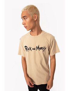 C&A camiseta de algodão manga curta rick and morty bege