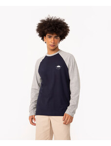 C&A camiseta califórnia manga longa raglan azul marinho