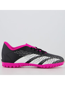 Chuteira Adidas Predator Accuracy 23.4 TF Society Preta e Pink