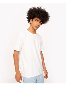 C&A camiseta de moletinho com bolso manga curta branca