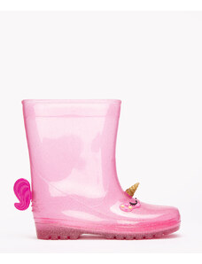 C&A galocha infantil com glitter unicórnio palomino rosa