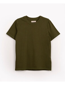 C&A camiseta de algodão juvenil manga curta verde militar
