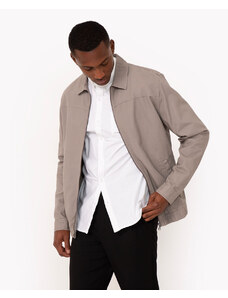 C&A jaqueta de sarja com bolsos e elástico bege
