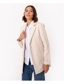 C&A casaco chevron com bolsos off white