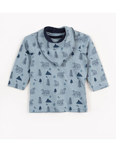 C&A camiseta infantil de algodão manga longa ursos com bandana azul
