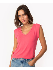C&A blusa de viscose muscle tee decote v pink