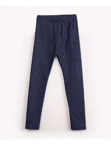 C&A calça jeans legging infantil com glitter azul médio