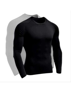 Eco Canyon Kit 2 Camiseta Térmica Polo Sport Uv Unissex Brancoepreto Black/White