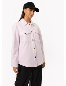 C&A jaqueta shacket botões lilás