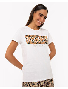 C&A camiseta de algodão manga curta mickey mouse off white