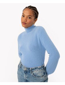 C&A suéter de tricot gola alta azul