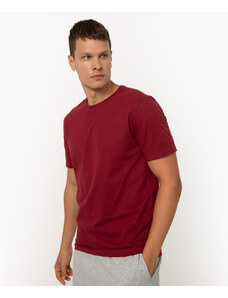 C&A camiseta de algodão básica manga curta - vinho medio