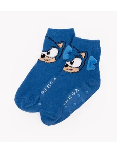 Camiseta infantil Sonic de paetê vai e volta cinza, SEGA