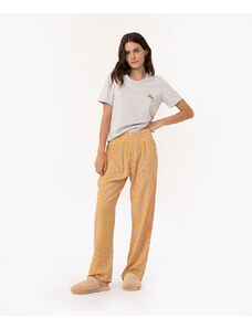 C&A pijama manga curta com calça mariposa amarelo