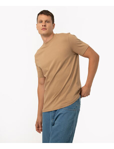 C&A camiseta de algodão manga curta bege