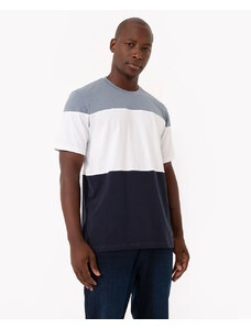 C&A camiseta de algodão com recortes manga curta azul marinho