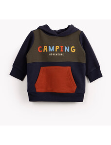 C&A blusa de moletom infantil camping com capuz azul marinho