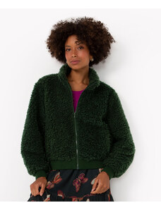 C&A jaqueta sherpa gola alta com bolsos verde