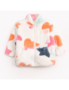 C&A jaqueta de pelúcia infantil estrelas corações colorido
