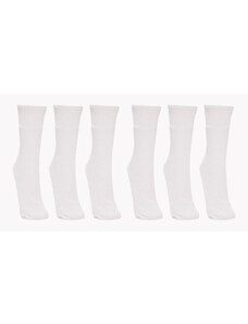 C&A kit de 6 pares de meias cano longo branco