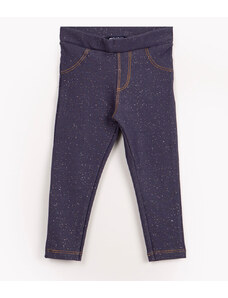 C&A calça legging infantil glitter azul