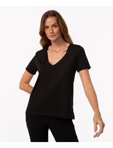 C&A camiseta de algodão manga curta preto