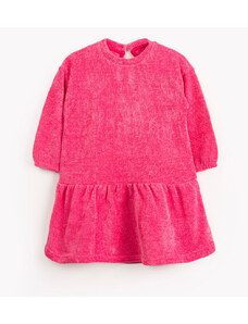 C&A vestido de tricot infantil com babado pink