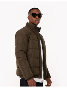 C&A jaqueta de nylon com bolsos verde militar