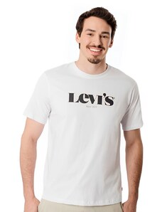 Camiseta Levis Masculina Big Serif Logo Branca