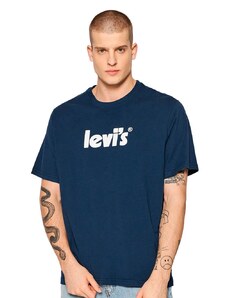 Camiseta Levis Masculina Relaxed SS Center Logo Azul Marinho