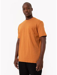 C&A camiseta de algodão com bolso manga curta laranja