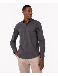 C&A camisa de algodão comfort manga longa preta
