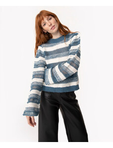 C&A suéter de tricot listrado fandom multicor