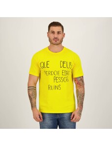 Licenciados Camiseta Que Deus Perdoe Essas Pessoas Ruins Amarela