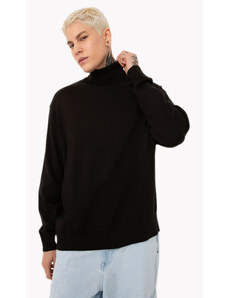 C&A suéter de tricot gola alta dobrada preto