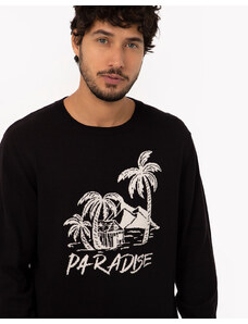 C&A suéter de tricot manga longa paradise preto