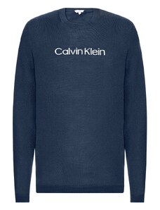 Suéter Calvin Klein Tricot Liso Institutional Azul Marinho