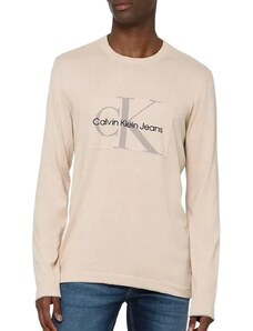 Suéter Calvin Klein Jeans Masculino Tricot Reissue Areia