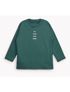 C&A camiseta de moletinho infantil manga longa verde médio