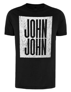 Camiseta John John Masculina Regular Block Old Preta 