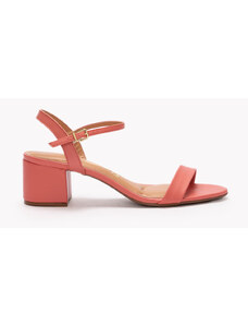 C&A sandália salto médio grosso vizzano rosa