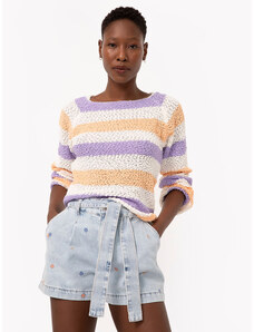 C&A suéter de tricot listrado texturizado colorido