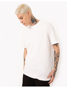 C&A camiseta de algodão com recorte manga curta off white