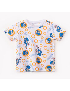 C&A camiseta de algodão infantil Sonic manga curta branco